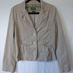 U.S. POLO ASSN. Corduroy Jacket Blazer Beige Womens Size L